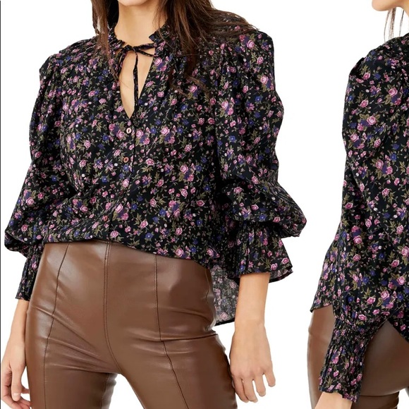 Free People Meant to Be Floral Blouse - Picture 1 of 2